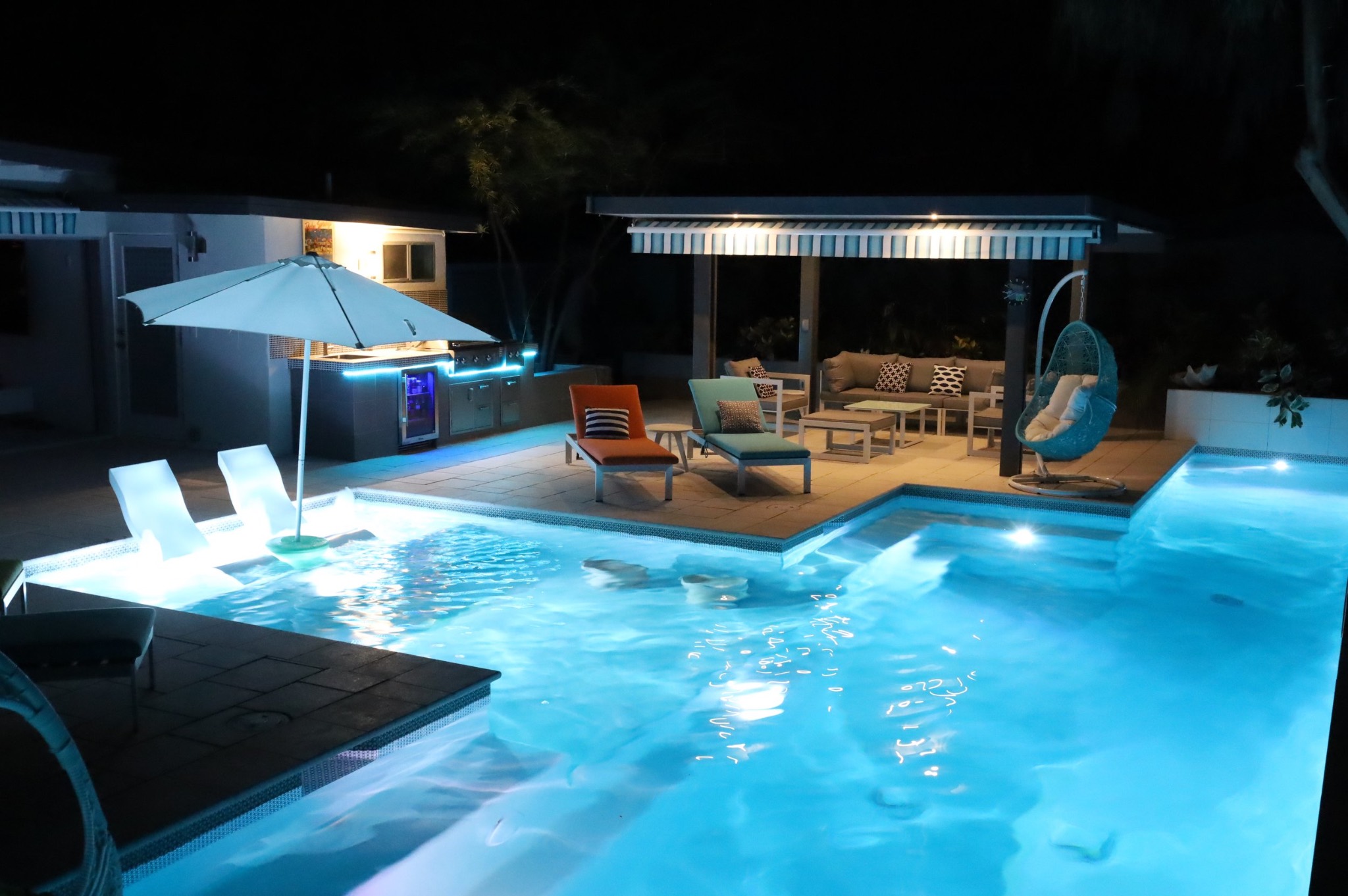 Pool Night Lighting